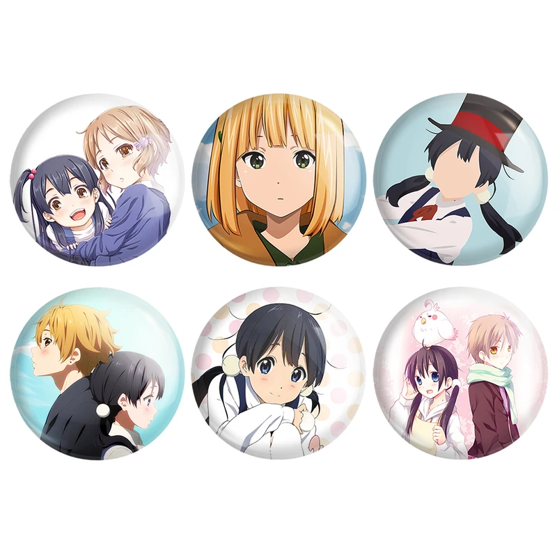 مگنت خندالو طرح انیمه فروشگاه تاماکو Tamako Market کد 1525A مجموعه 6 عددی