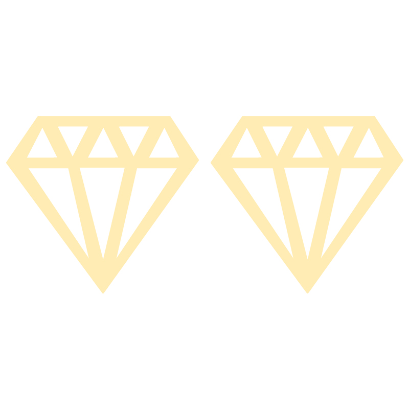 گوشواره طلا 18 عیار زنانه کرابو طرح الماس مدل Kr5235