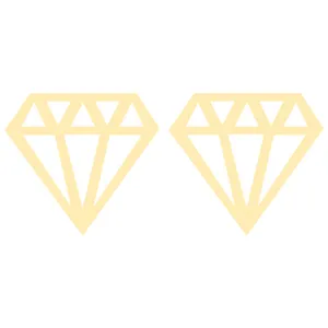 گوشواره طلا 18 عیار زنانه کرابو طرح الماس مدل Kr5235