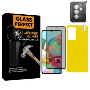 محافظ لنز دوربین پرفکت مدل 3D مناسب برای گوشی موبایل سامسونگ Galaxy M13  به همراه محافظ صفحه نمایشPrv و محافظ پشت گوشی