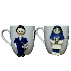 ماگ سرامیکی مدل دختر و پسر پزشک رادیولوژی کد 03014 مجموعه 2 عددی