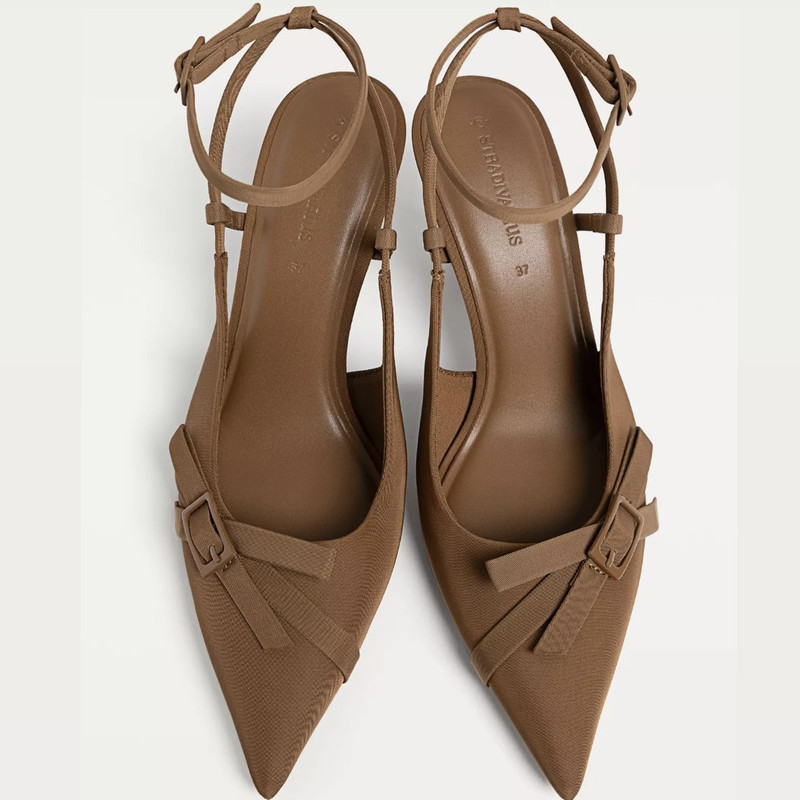 کفش زنانه استرادیواریوس مدل HIGH-HEEL WITH BOW 2025