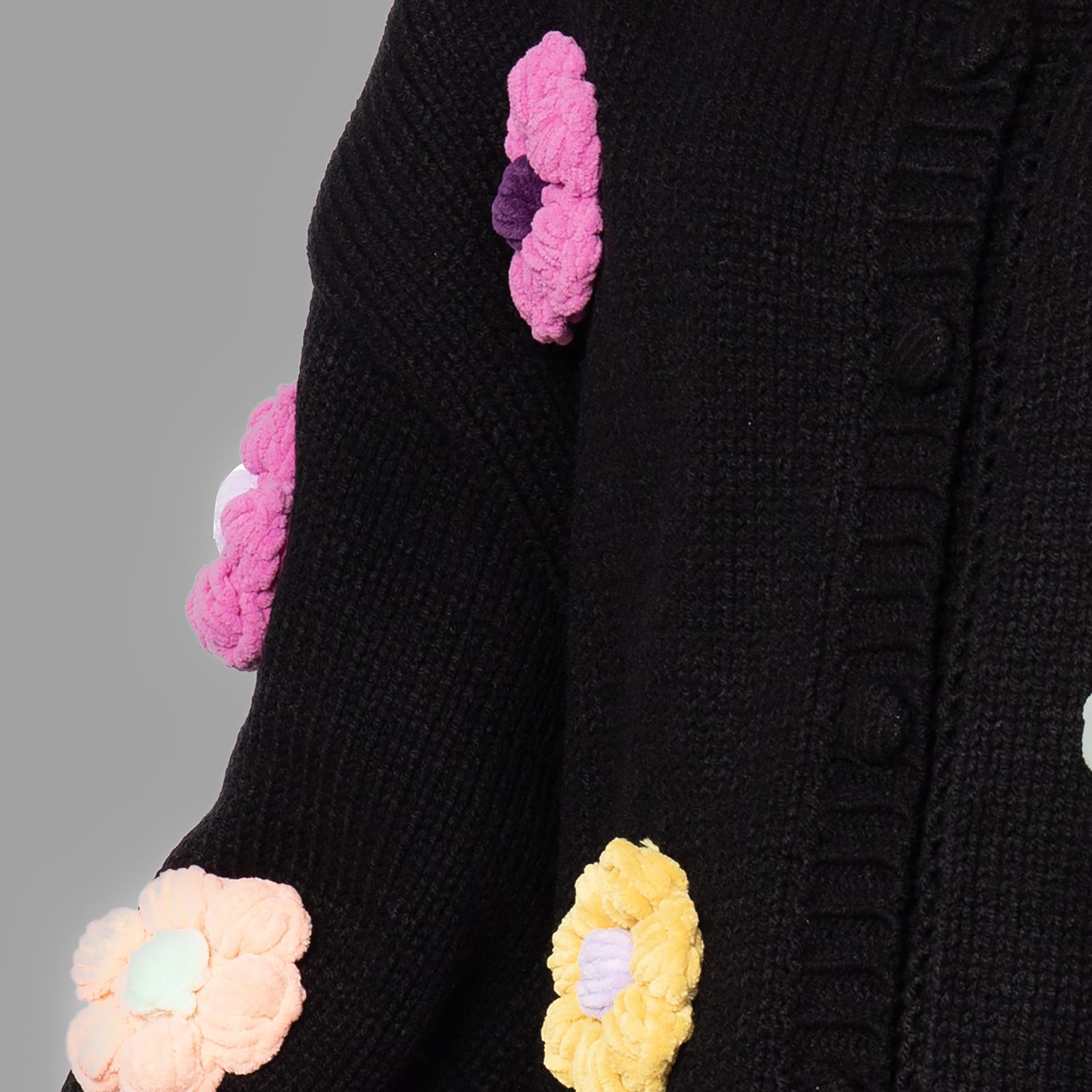 ژاکت زنانه گره استایل مدل گل‌دار -  - 10