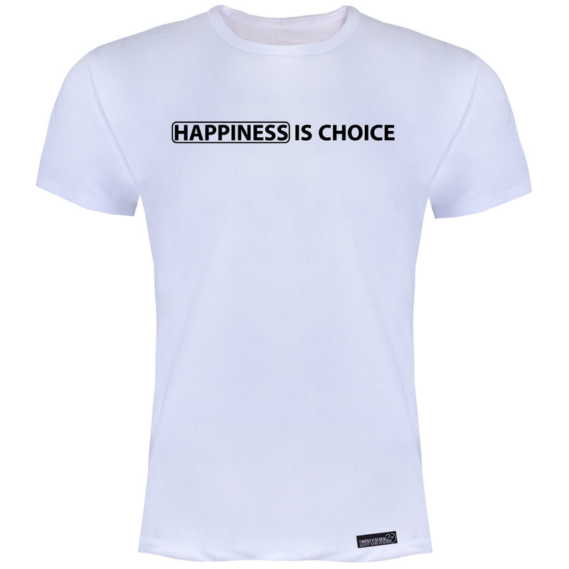 تی شرت آستین کوتاه مردانه 27 مدل Happiness Is Choice کد MH970