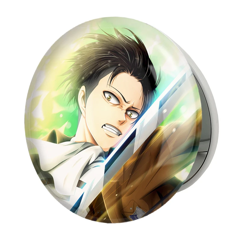 آینه جیبی خندالو طرح لیوای آکرمن انیمه اتک آن تایتان Attack on Titan مدل تاشو کد 11035 