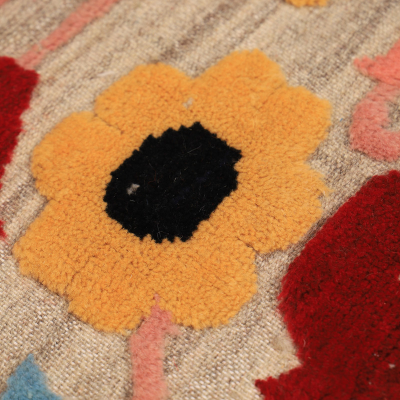 گلیم فرش دستبافت سه متری مدل گل اناری کد 4040657