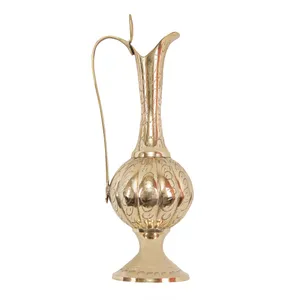 پارچ قلم زنی برنزی مدل خطی کد 9966