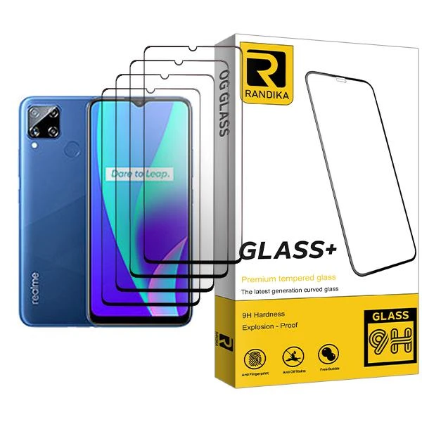 محافظ صفحه نمایش راندیکا مدل Randika Glass MIX004 مناسب برای گوشی موبایل ریلمی C15 بسته چهار عددی