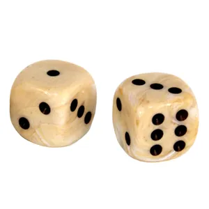 تاس بازی چسکس مدل مرمر سیاه کد CHX 27802 بسته 2 عددی