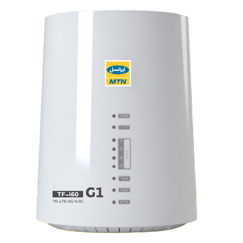 مودم 4.5G/TD-LTE ایرانسل مدل TF-i60 G1 به همراه سیم کارت دوقلو و 200 گیگابایت اینترنت 6 ماهه