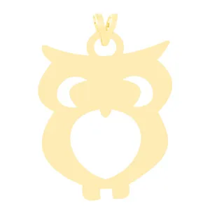 آویز گردنبند طلا 18 عیار زنانه الن نار مدل طرح جغد ELN3674