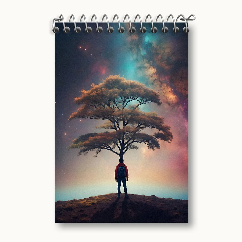 دفتر یادداشت 50 برگ خندالو طرح تک درخت کد N3880