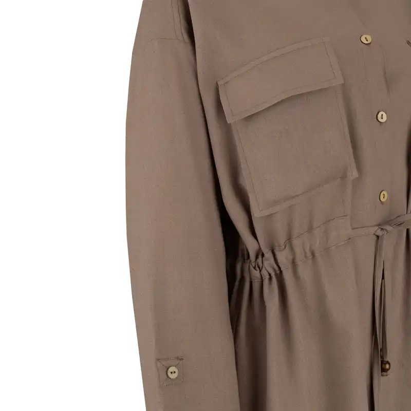 مانتو زنانه سرژه مدل 232146 رنگ قهوه ای