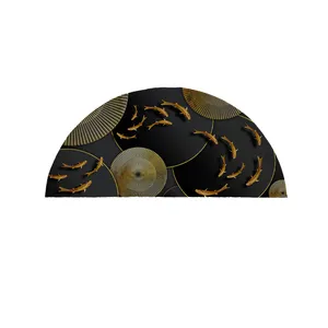 پادری مدل نیم دایره طرح کلاسیک ماهی کد 8926 سایز 90×45 سانتی متر