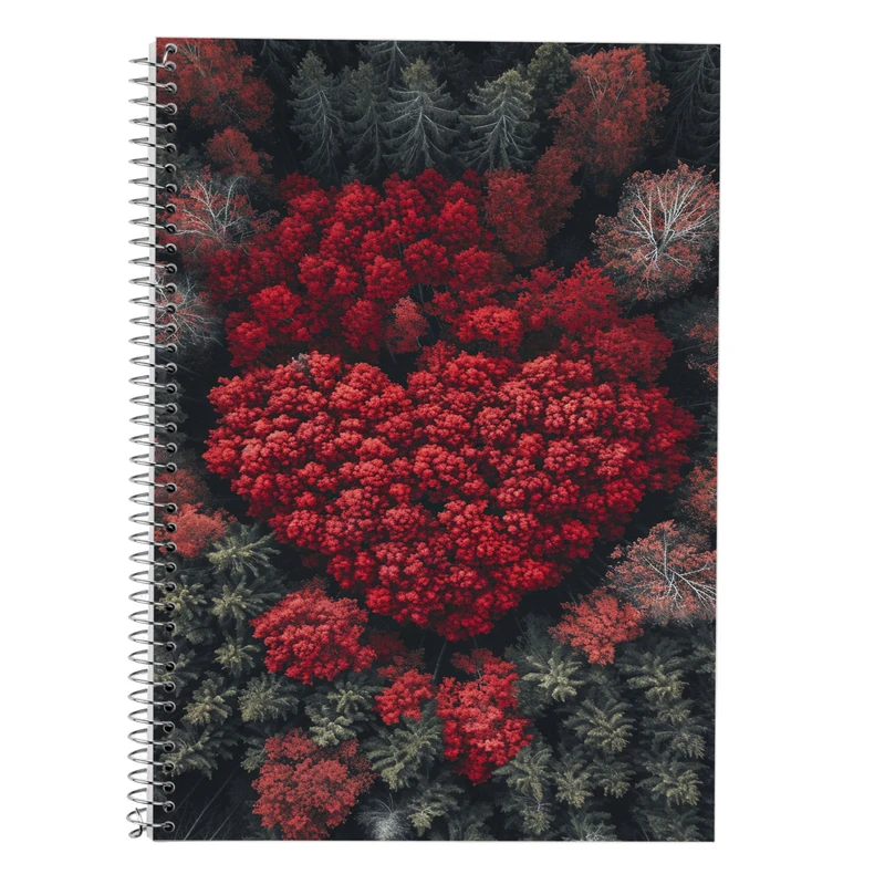 دفتر زبان 50 برگ مدوپد مدل دو خط طرح عاشقانه love کد DF14141