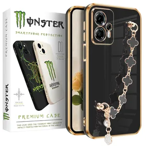 Black Flower monster cover suitable for Motorola Moto G23 / Moto G13 mobile phone