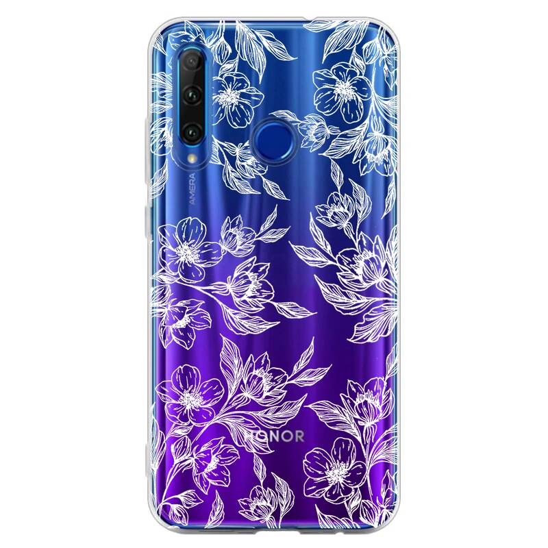 کاور مگافون طرح گل مدل C50-W مناسب برای گوشی موبایل آنر 10i / Honor 20 Lite