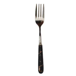 چنگال غذا خوری طرح ماربل بسته 6 عددی