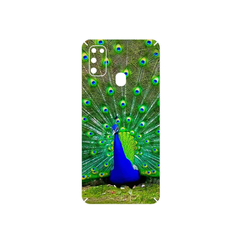 برچسب پوششی ماهوت مدل Peacock مناسب برای گوشی موبایل سامسونگ Galaxy M21