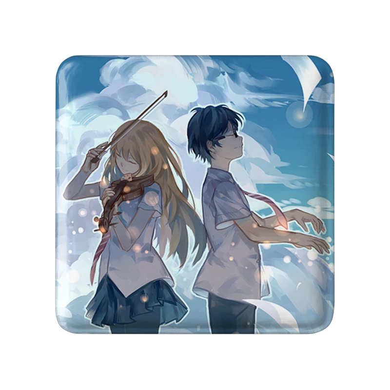 پیکسل خندالو طرح آریما و کائوری انیمه دروغ تو در آوریل مدل مربعی کد 32463