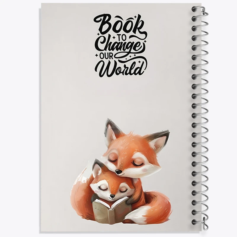 دفتر نقاشی 50 برگ خندالو طرح روباه و کتاب کد F5822