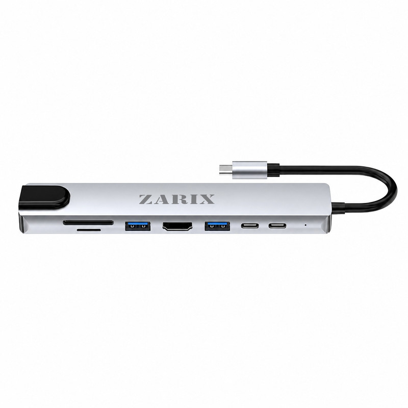 هاب ۸ پورت USB-C زاریکس مدل Z8 Plus 
