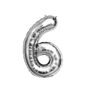 بادکنک فویلی مدل عدد شش