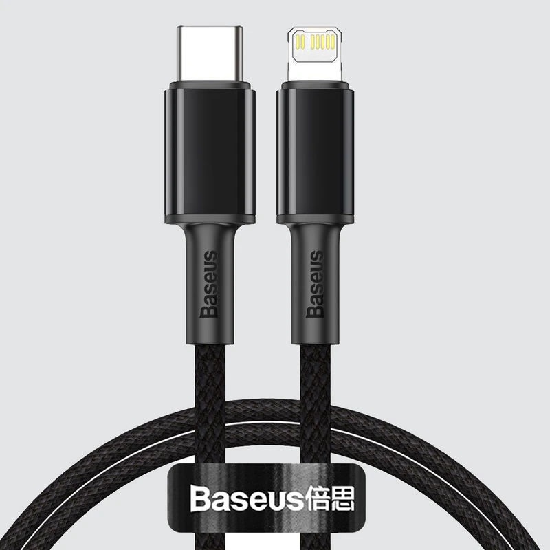 کابل تبدیل USB-C به لایتنینگ باسئوس مدل High Density 20W طول ۱ متر