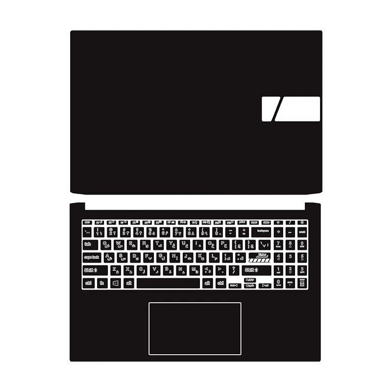 برچسب محافظ لپ تاپ توییجین و موییجین کد 01 مناسب برای لپ تاپ ایسوس VivoBook Pro 15 OLED K3500P به همراه برچسب حروف فارسی کیبورد