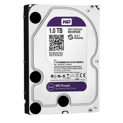 هارد دیسک اینترنال وسترن دیجیتال مدل WD Purple ظرفیت 1 ترابایت