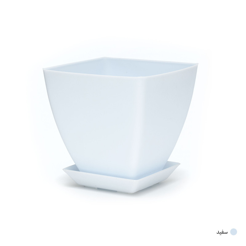 گلدان گل آذین مدل پلاستیکی مربع کد 025