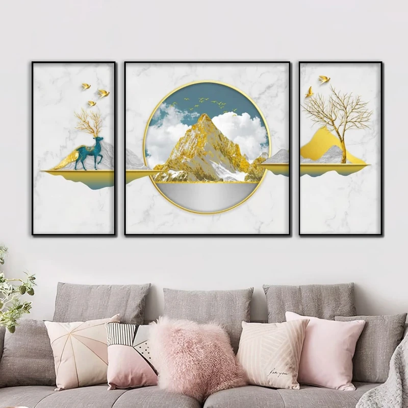 تابلو آتریسا طرح مدرن مدل AT00432 مجموعه 3 عددی