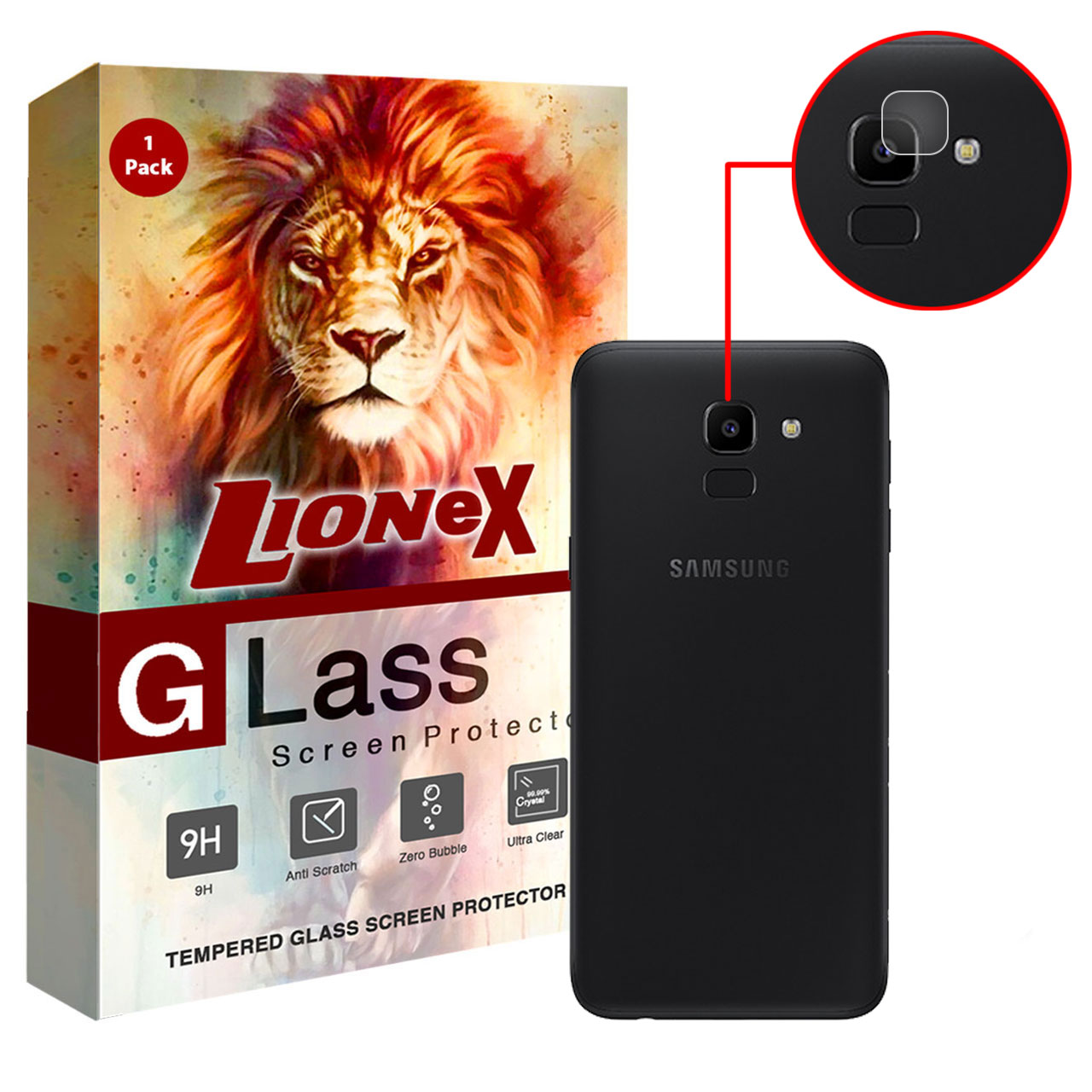 محافظ لنز دوربین لایونکس مدل UTFS مناسب برای گوشی موبایل سامسونگ Galaxy J6
