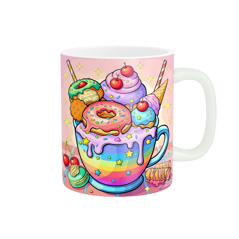 ماگ پاد آفرین مدل فانتزی طرح کارتونی بستنی خوشمزه کد p12111