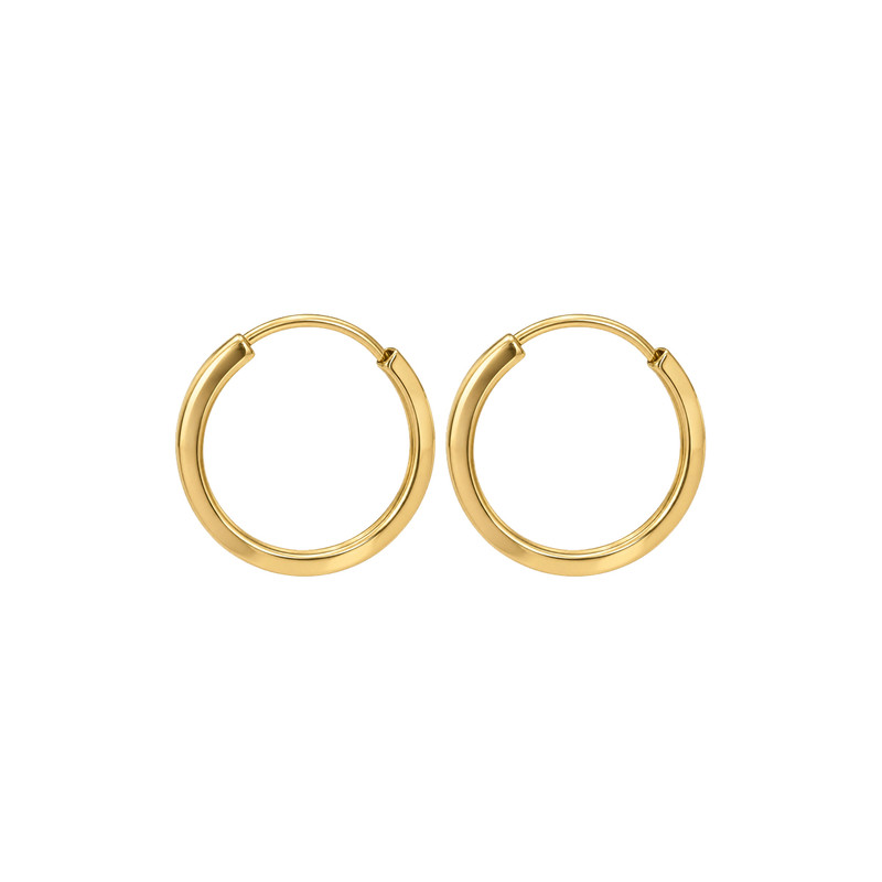 گوشواره طلا 18 عیار زنانه مان گالری مدل تخت کد EA01-0039200 