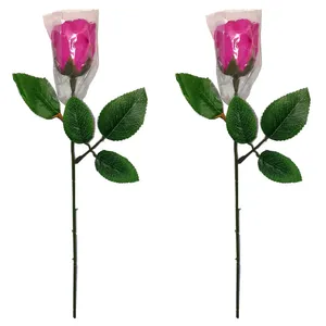 گل مصنوعی مدل رز معطر مجموعه 2 عددی