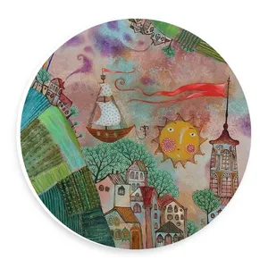  دیوارکوب طرح خورشید و شهر مدل wtb754