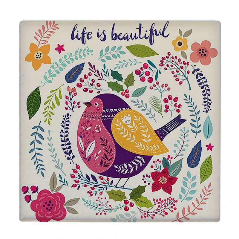  زیر لیوانی  طرح نقاشی گنجشک کد    6189178_5559