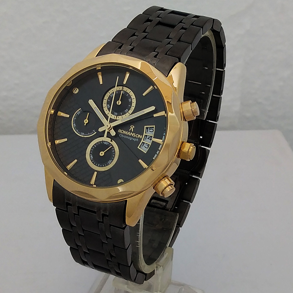 ساعت مچی عقربه‌ای مردانه رومانسون مدل بندفلزی ضدآب کرنوگراف سه موتور فعال کد 295