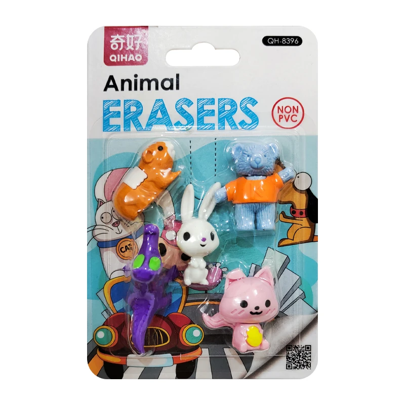 پاک کن کیو آی ها او مدل Animal مجموعه 5 عددی