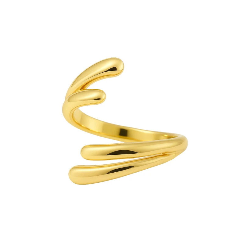 انگشتر زنانه مدل دو شاخه ای کد er2210