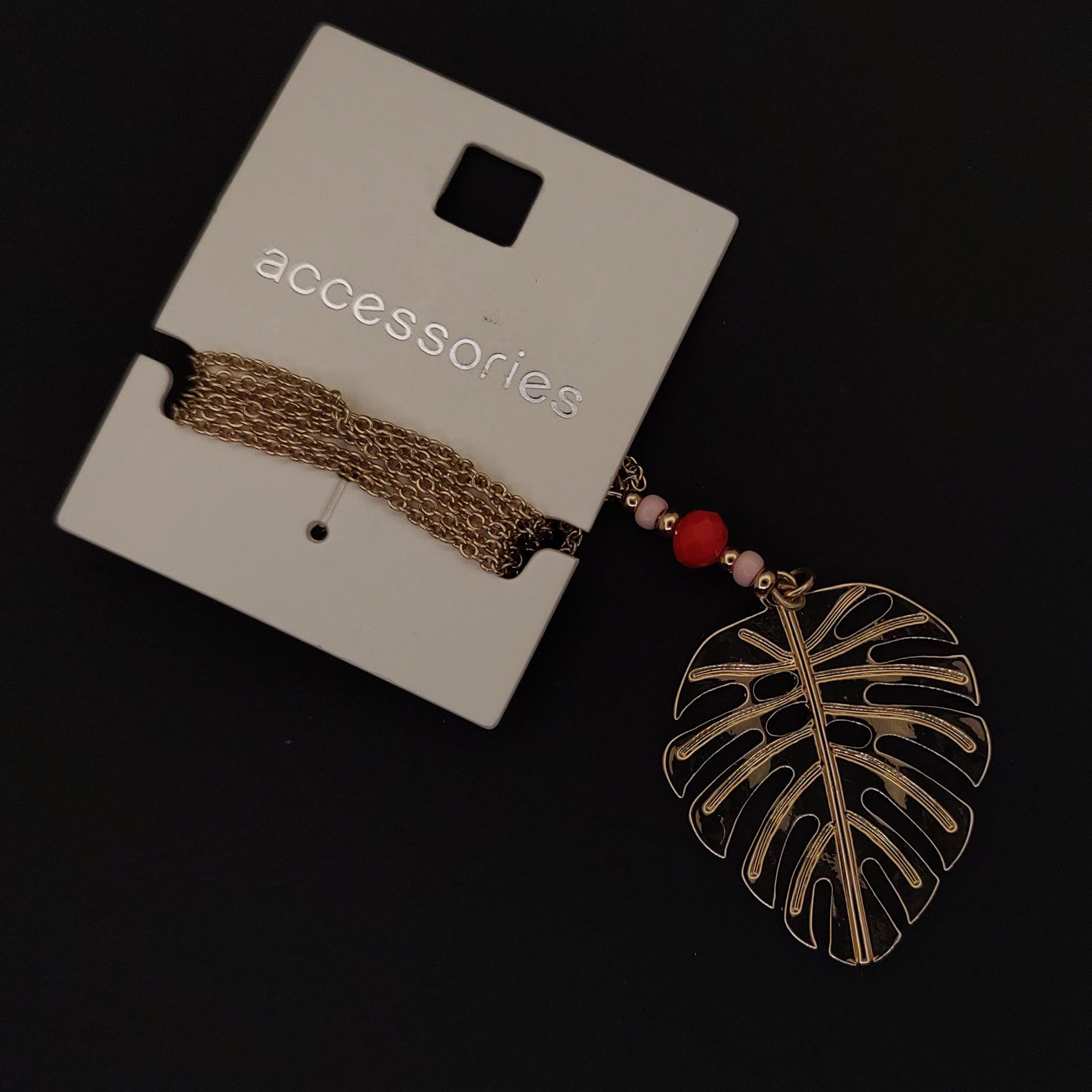 گردنبند زنانه اکسسورایز مدل برگ -  - 2