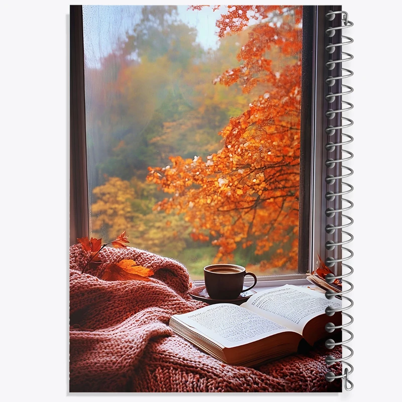 دفتر لیست خرید 50 برگ خندالو طرح کتاب و پاییز کد F5639