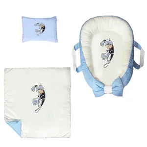 سرویس خواب سه تکه نوزاد ناریکو مدل گارد محافظ دار طرح پسر کد 0221