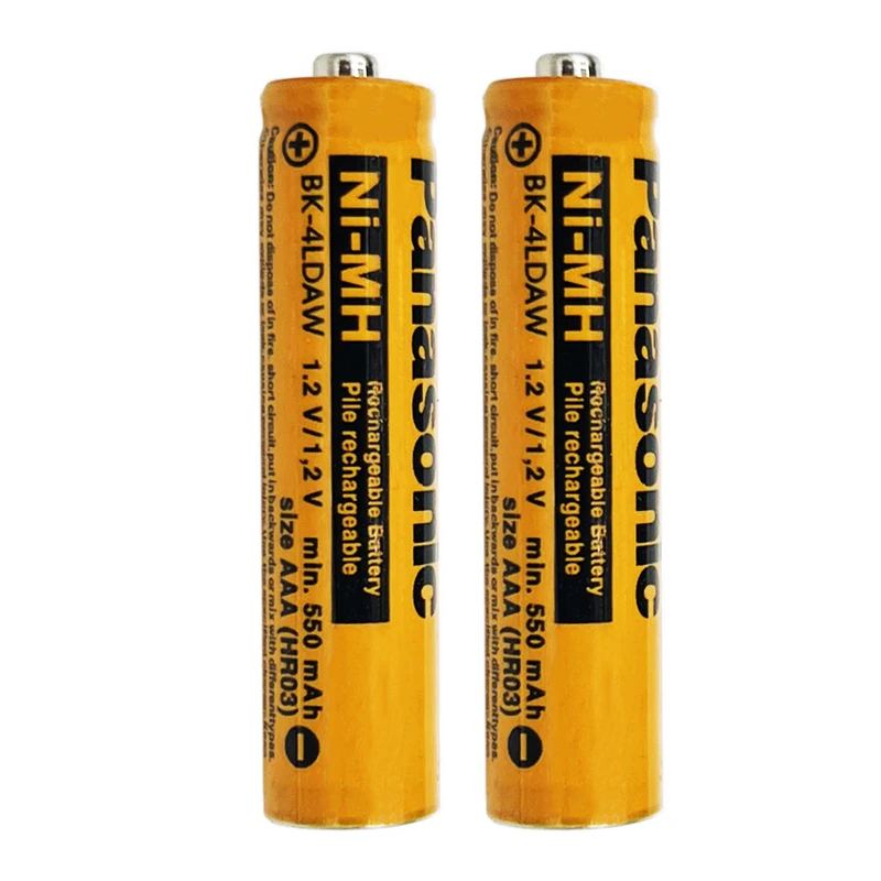 باتری نیم قلمی قابل شارژ پاناسونیک مدل NI-MH550mAh بسته ۲ عددی