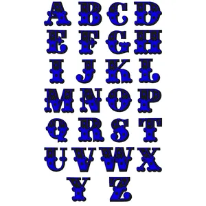  استیکر پارچه و لباس پاد آفرین طرح حروف انگلیسی کد 3123