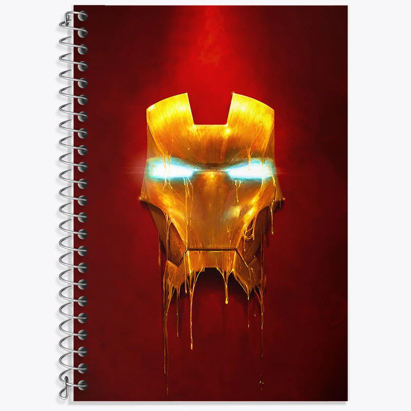 دفتر زبان 50 برگ خندالو مدل دو خط طرح مرد آهنی مارول (Marvel) کد F7469