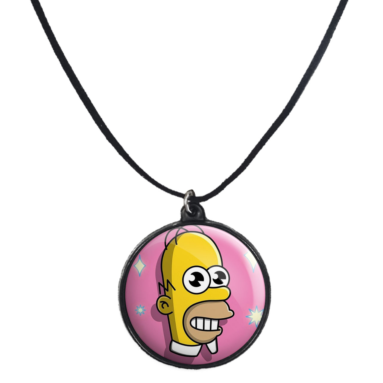 گردنبند پرمانه طرح سیمپسون ها کد pmb.21168 مدل دو طرفه