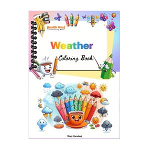 کتاب رنگ‌آمیزی Weather Coloring Book اثر مریم قره‌داغی انتشارات میزبان سلامتی