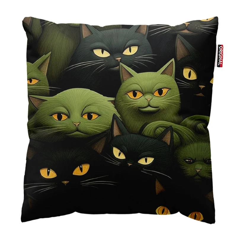 کوسن پاد آفرین طرح گربه کد 1940 سایز 30*30 سانتی متر